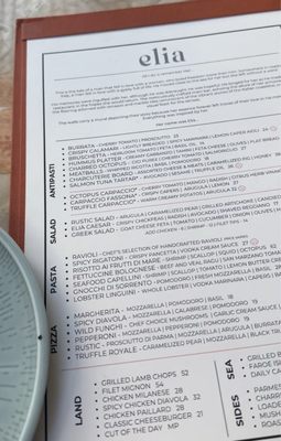 Menu photo 5 Elia Miami, FL