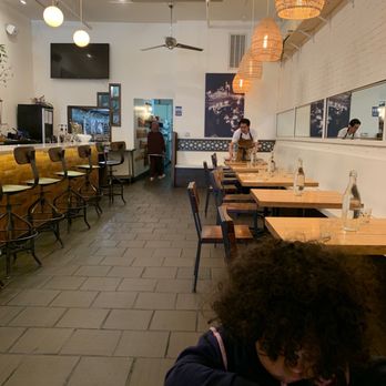 Troya - Inside, restrooms in the distance - Mediterranean Near Me - San Francisco, California Troya - Inside, restrooms in the distance - Mediterranean Near Me - San Francisco, California