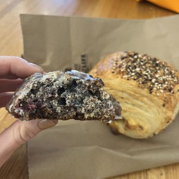 Cornerstone Bakery - Blackberry chocolate scone and croissant - Bakeries Near Me - Truckee, California Cornerstone Bakery - Blackberry chocolate scone and croissant - Bakeries Near Me - Truckee, California