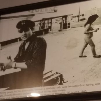Dixie Queen - A cool picture of Elvis and Priscilla. The only good thing about this place. - Burgers Near Me - Memphis, Tennessee