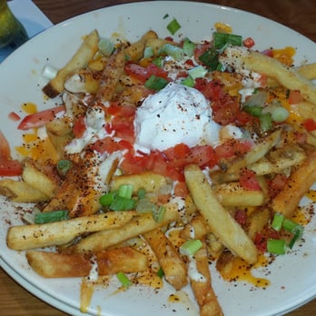 Old Chicago Pizza + Taproom - And this is the appetizer! Peppered Bacon Smothered Cheese Fries!!! - Pizza Near Me - Columbia, South Carolina