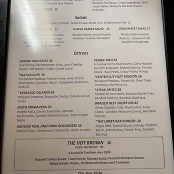 The Brown Hotel - Menu - Hotels Near Me - Louisville, Kentucky The Brown Hotel - Menu - Hotels Near Me - Louisville, Kentucky