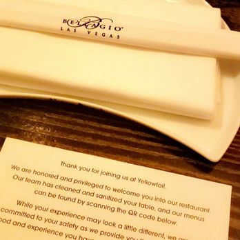 Yellowtail Japanese Restaurant & Lounge - Covid style - Japanese Near Me - Las Vegas, Nevada
