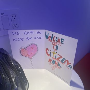 CitizenM - welcome card in room - Hotels Near Me - Washington, DC, District of Columbia CitizenM - welcome card in room - Hotels Near Me - Washington, DC, District of Columbia