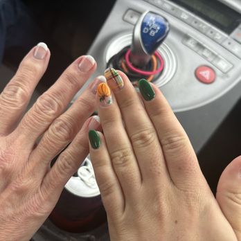 Lily Nail - French dips and Pumpkin nails for fall - Nail Salons Near Me - Pleasant Hill, California