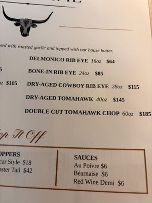 Menu photo 2 Uptwn Prime Myrtle Beach, SC
