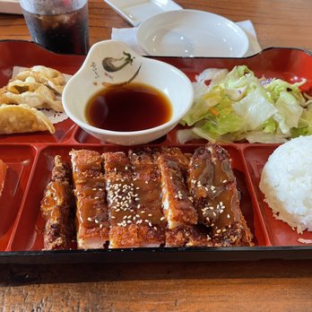 The Sushi Sushi - Katsura Bento box (lunch special) comes with miso soup as well (on cut off R side) - Japanese Near Me - Temecula, California The Sushi Sushi - Katsura Bento box (lunch special) comes with miso soup as well (on cut off R side) - Japanese Near Me - Temecula, California