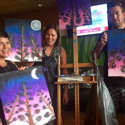 Painting moon light in the palms Painting moon light in the palms