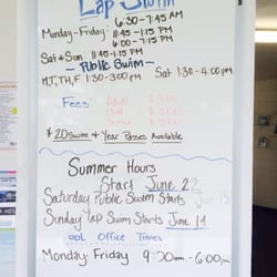 La Mesa Municipal Pool & Spa - New pool schedule