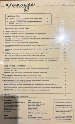 Menu photo 4 Pizzeria Omaggio Charlotte, NC Menu photo 4 Pizzeria Omaggio Charlotte, NC