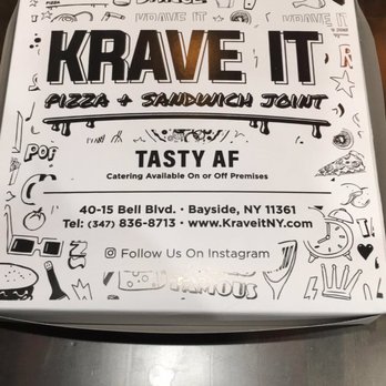Krave It Pizza & Sandwich Joint - Pizza box that got me excited but absolutely disappointed with what's in the box!! - Sandwiches Near Me - Bayside, New York Krave It Pizza & Sandwich Joint - Pizza box that got me excited but absolutely disappointed with what's in the box!! - Sandwiches Near Me - Bayside, New York