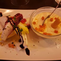 Starter - endive salad served with special cheese