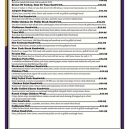 Menu prices Menu prices