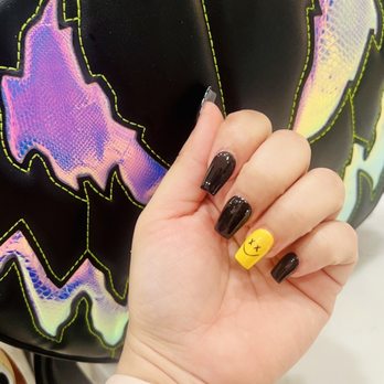 Circle A Nails And Spa - Amazing work like always black with yellow  They always will do what u ask and show a picture reference for and always kill it. Thank you - Nail Salons Near Me - Redlands, California