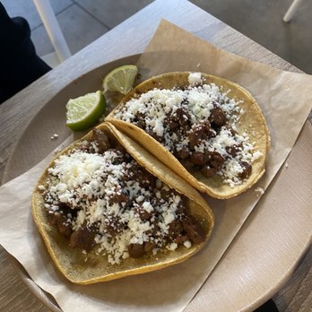 Minero - Steak Tacos with just cheese ( specifically asked for this way I believe original has onions & peppers ) - Mexican Near Me - Atlanta, Georgia Minero - Steak Tacos with just cheese ( specifically asked for this way I believe original has onions & peppers ) - Mexican Near Me - Atlanta, Georgia