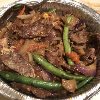 Zaap Zaap Thai - Pad Kee Mow (drunk man noodle) with beef - spicy! My dad loved this. - Thai Near Me - Lockport, Illinois