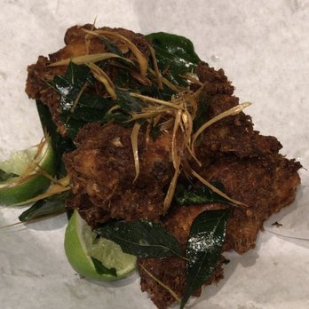 Ooink - Spicy Ayam Goreng! kaffir lime leaves, definitely use the limes! - Ramen Near Me - Seattle, Washington Ooink - Spicy Ayam Goreng! kaffir lime leaves, definitely use the limes! - Ramen Near Me - Seattle, Washington