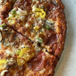 Jovani's Pizza & Subs - Supreme pizza, no olives.