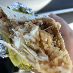 Charro's Express Mexican Food - Chicken burrito with cheese and sour cream