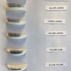 Allure Lashes and Beauty Lounge Allen - Different lash types
