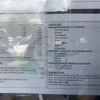 Tea Cafe - menu 10/21 - Coffee & Tea Near Me - Aiea, Hawaii