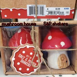 Ross Dress for Less - Mushroom house salt & pepper (S & P) shakers. Too cute!