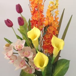 Pretty Petals - The Corporate Option - Stunning Artificial Flowers to help create an exciting entrance to any business front reception.