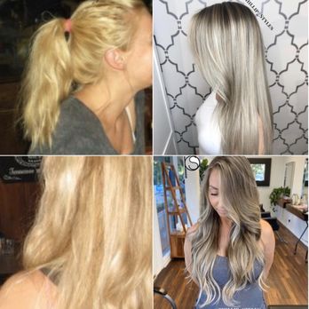 Phillip Styles Studio - Two left pictures are my hair before Phillip, two right pictures are after! - Hair Salons Near Me - Rolling Hills Estates, California