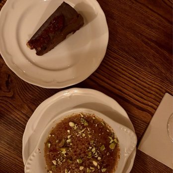 Caché - dark chocolate cake & pistachio crème brulee - French Near Me - San Francisco, California Caché - dark chocolate cake & pistachio crème brulee - French Near Me - San Francisco, California