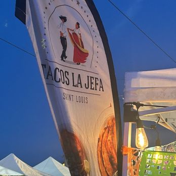 Tacos La Jefa - Sign by their booth - Tacos Near Me - East St. Louis, Illinois Tacos La Jefa - Sign by their booth - Tacos Near Me - East St. Louis, Illinois