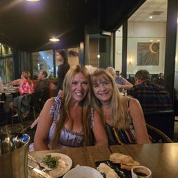 Linda and Bindi enjoying our dinner at Crescent Bistro. Linda and Bindi enjoying our dinner at Crescent Bistro.