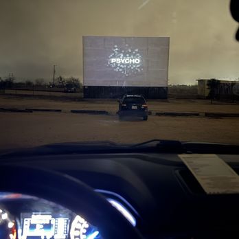 Doc's Drive In Theatre - Psycho title screen; only 1 or 2 other cars. The weather was dreary and drizzling, and the perfect ambiance you would want for this movie. - Outdoor Movies Near Me - Buda, Texas Doc's Drive In Theatre - Psycho title screen; only 1 or 2 other cars. The weather was dreary and drizzling, and the perfect ambiance you would want for this movie. - Outdoor Movies Near Me - Buda, Texas