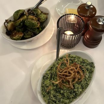 Christo's Steak House - Brussel sprouts and creamed spinach - Steakhouses Near Me - Astoria, New York Christo's Steak House - Brussel sprouts and creamed spinach - Steakhouses Near Me - Astoria, New York