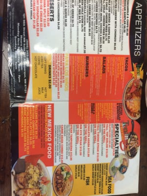 Menu photo 4 Tenampa Albuquerque, NM