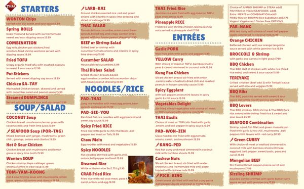 Menu photo 7 Thai Dishes Valencia Valencia, CA