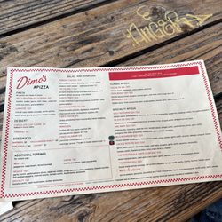 Dimo's Apizza - Menu
