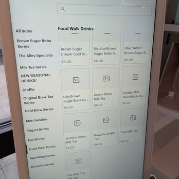 The Alley - Food Walk Drink Menu Kiosk - Bubble Tea Near Me - Seattle, Washington The Alley - Food Walk Drink Menu Kiosk - Bubble Tea Near Me - Seattle, Washington
