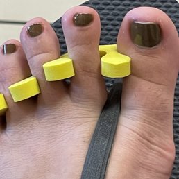 Didn't paint the front of the nail at all. Didn't paint the front of the nail at all.