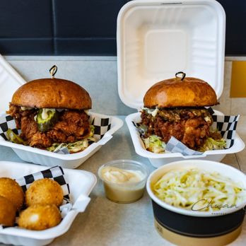 Tongdak - Garlic Sandwich ($8.99), Original Sandwich ($6.99), Cheese Balls ($5.99), Cole Slaw ($3.99) - Chicken Shop Near Me - Toronto, Ontario Tongdak - Garlic Sandwich ($8.99), Original Sandwich ($6.99), Cheese Balls ($5.99), Cole Slaw ($3.99) - Chicken Shop Near Me - Toronto, Ontario