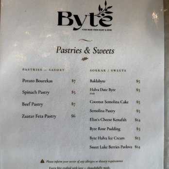 Byte - Pastry menu - Breakfast & Brunch Near Me - Saint Louis, Missouri Byte - Pastry menu - Breakfast & Brunch Near Me - Saint Louis, Missouri