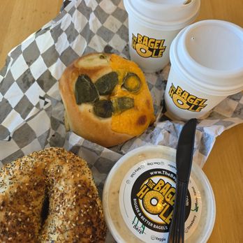 The Bagel Hole - Everything and Jalapeno cheddar bagel - Bagels Near Me - Cumming, Georgia The Bagel Hole - Everything and Jalapeno cheddar bagel - Bagels Near Me - Cumming, Georgia