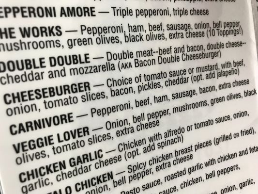 Menu photo 6 Dan's Pizza Webster, TX