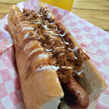Dojo Dog - Wushu Dog w/ pork sung, katsu sauce, kewpie & Tranquilitea | $5 combo - Asian Fusion Near Me - Berkeley, California