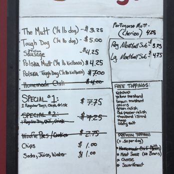 Dudley's Dogs - This is my current (as of 02July20) menu. - Hot Dogs Near Me - Uxbridge, Massachusetts