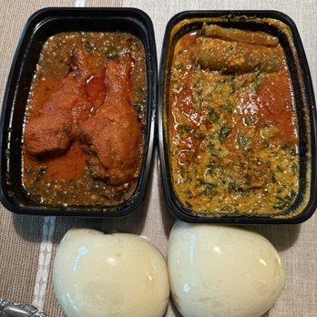 Naija Cuisine - Okra with chicken & Egusi work beef & skin + fufu - African Near Me - Sacramento, California Naija Cuisine - Okra with chicken & Egusi work beef & skin + fufu - African Near Me - Sacramento, California