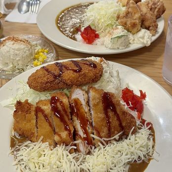 Curry Hyuga - Tonkatsu Curry (pork) with a potato croquette and cheese! - Japanese Curry Near Me - Cupertino, California Curry Hyuga - Tonkatsu Curry (pork) with a potato croquette and cheese! - Japanese Curry Near Me - Cupertino, California