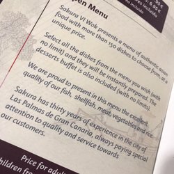 Sakura VI - Menu