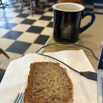Propaganda Coffee - Banana bread that I got for free (they gave my friend 2 for the price of 1) -- Friday, 13 June 2025 - Vegan Near Me - Lakewood, Ohio Propaganda Coffee - Banana bread that I got for free (they gave my friend 2 for the price of 1) -- Friday, 13 June 2025 - Vegan Near Me - Lakewood, Ohio