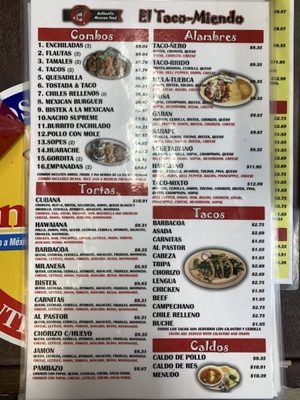 Menu photo 2 El Taco-Miendo Olathe, KS