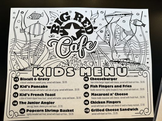 Menu photo 4 Big Red Cafe Destin, FL